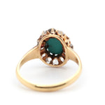 Turquoise and Diamond Victorian Cluster Ring-Charlotte Sayers Antique Jewellery