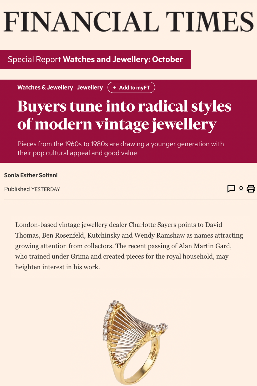 Charlotte Sayers in The Financial Times