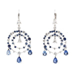 Van Cleef and Arpels Sapphire and Diamond Earrings-Charlotte Sayers Antique Jewellery