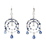 Van Cleef and Arpels Sapphire and Diamond Earrings-Charlotte Sayers Antique Jewellery