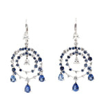 Van Cleef and Arpels Sapphire and Diamond Earrings-Charlotte Sayers Antique Jewellery