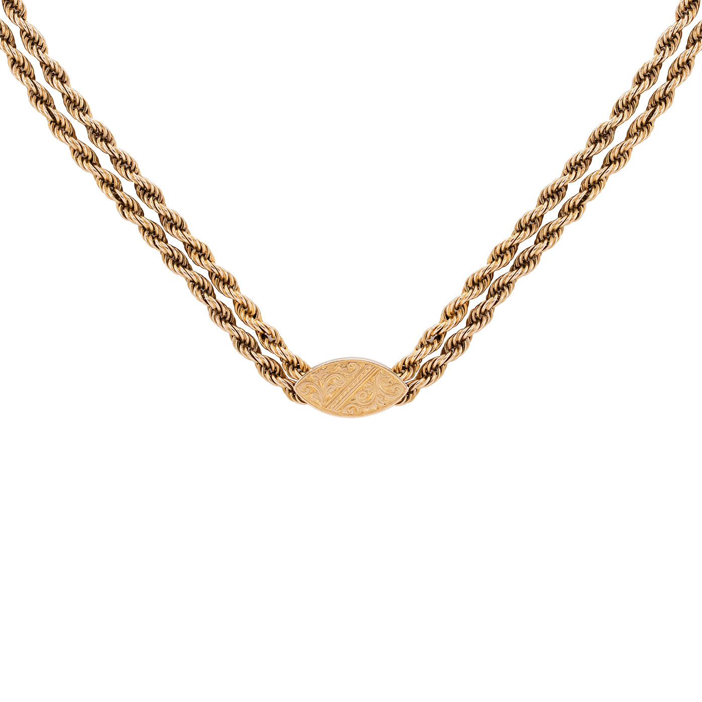Victorian 15ct Gold Guard Chain-Charlotte Sayers Antique Jewellery