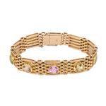 Victorian 15ct Gold Multi Gem Gate Bracelet-Charlotte Sayers Antique Jewellery
