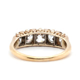 Victorian 18ct 5 Stone Old Cut Diamond Ring-Charlotte Sayers Antique Jewellery