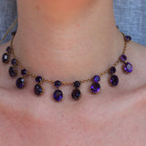 Victorian 18ct Amethyst Necklace-Charlotte Sayers Antique Jewellery