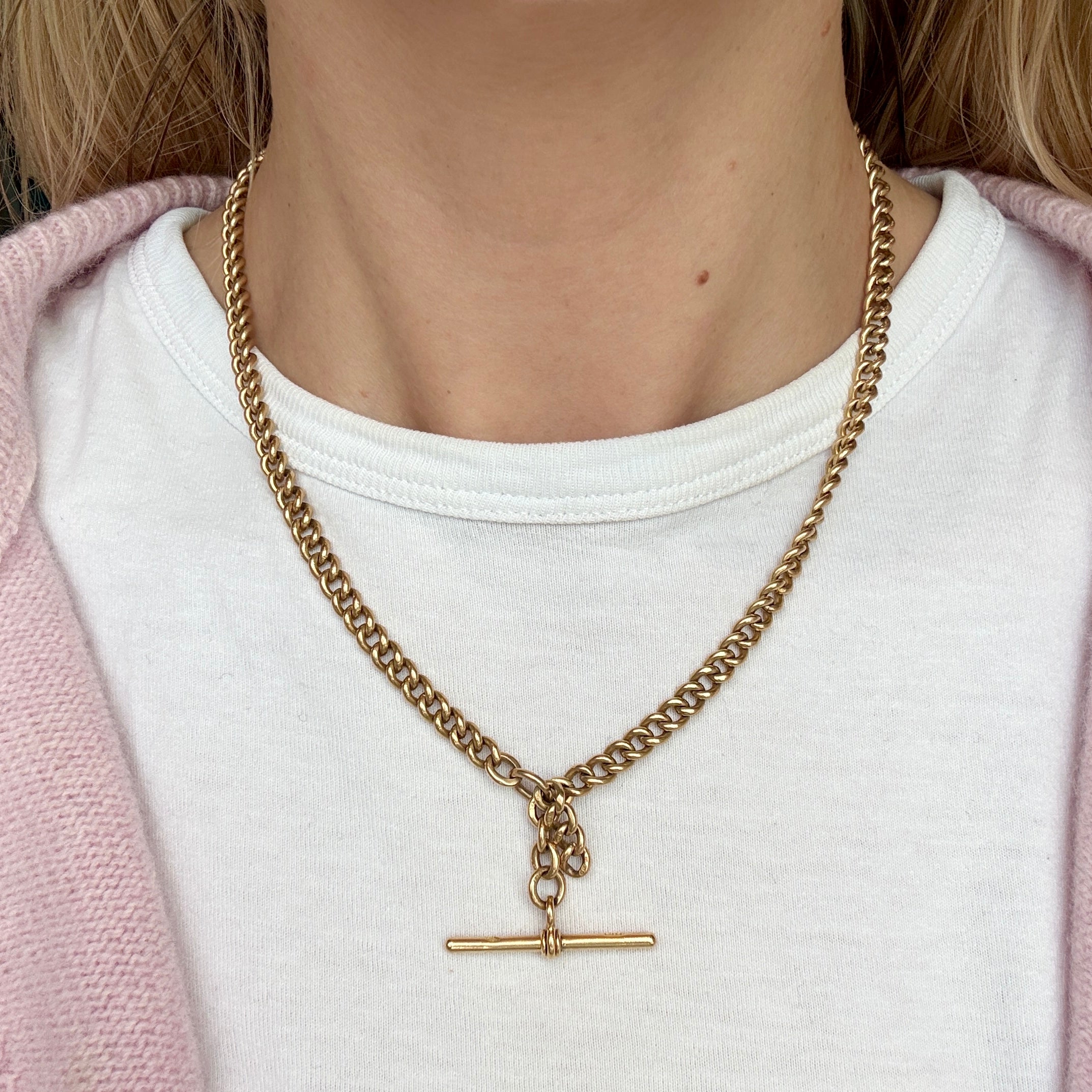 Victorian 18ct Gold Albert Chain-Charlotte Sayers Antique Jewellery