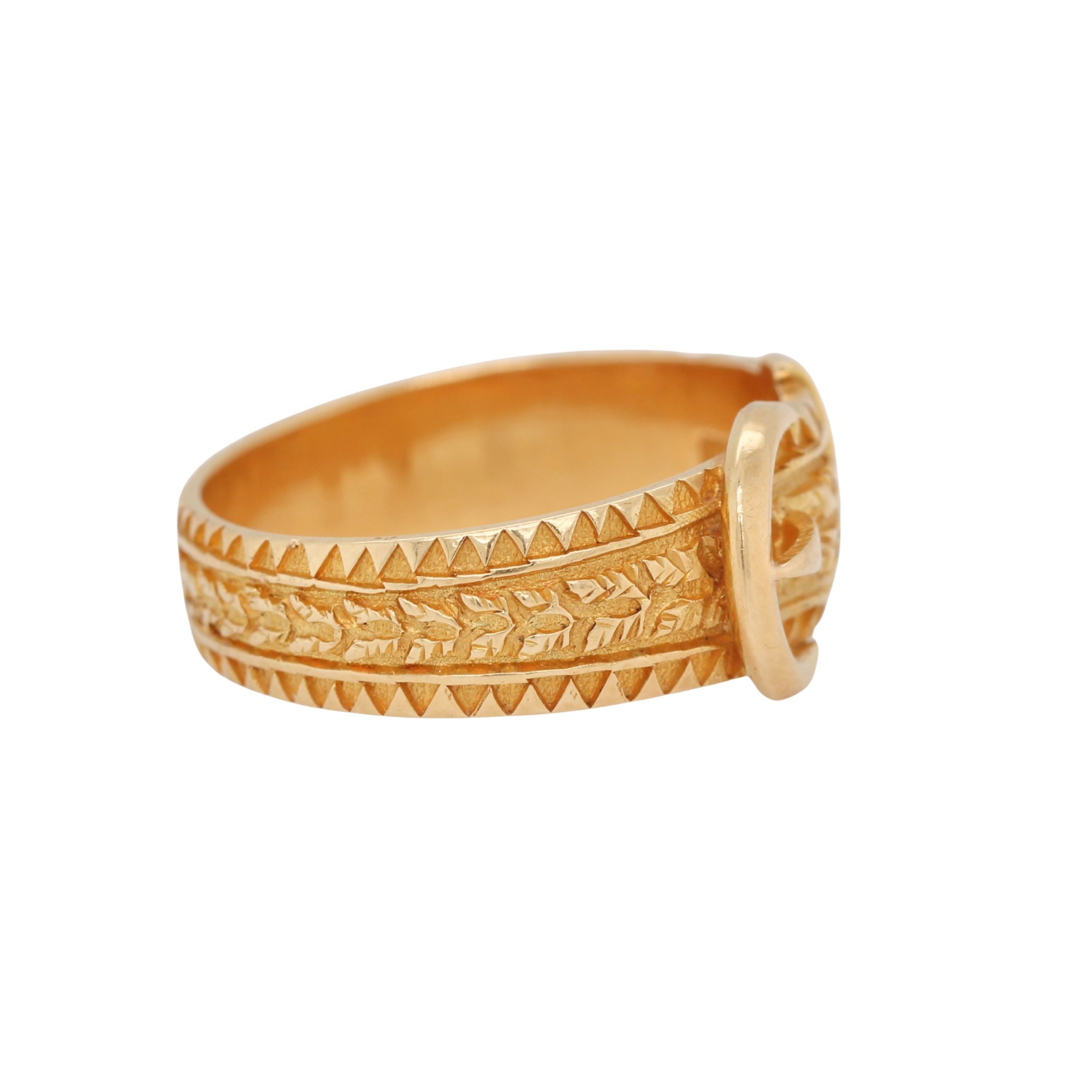 Victorian 18ct Gold Buckle Ring-Charlotte Sayers Antique Jewellery