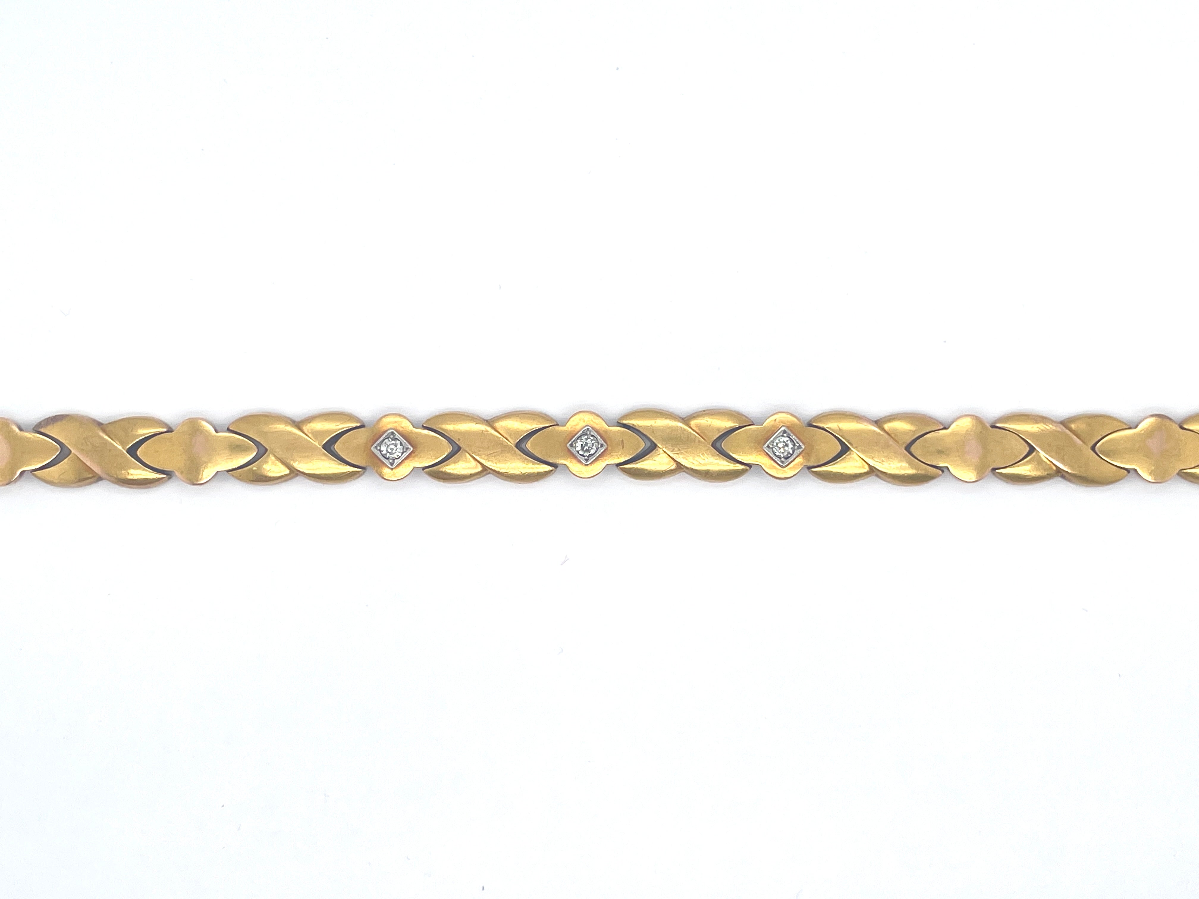 Victorian 18ct Gold and Diamond Bracelet-Charlotte Sayers Antique Jewellery