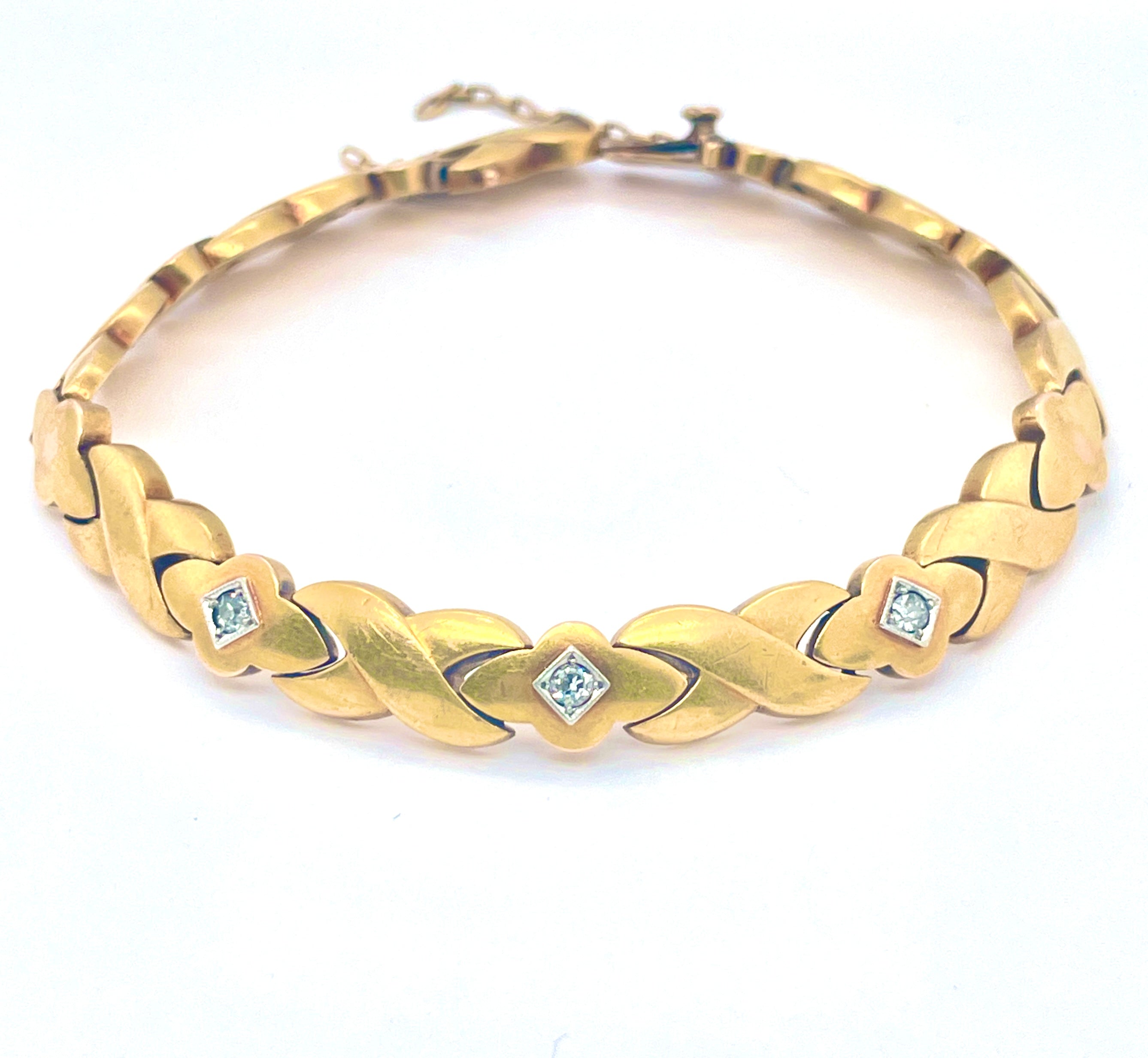 Victorian 18ct Gold and Diamond Bracelet-Charlotte Sayers Antique Jewellery