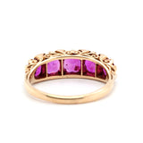 Victorian 5 Stone Burma Ruby Ring-Charlotte Sayers Antique Jewellery