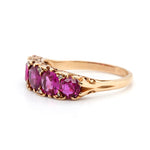 Victorian 5 Stone Burma Ruby Ring-Charlotte Sayers Antique Jewellery