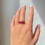 Victorian 5 Stone Burma Ruby Ring-Charlotte Sayers Antique Jewellery