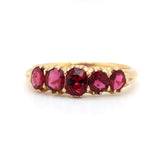 Victorian 5 Stone Spinel Ring-Charlotte Sayers Antique Jewellery