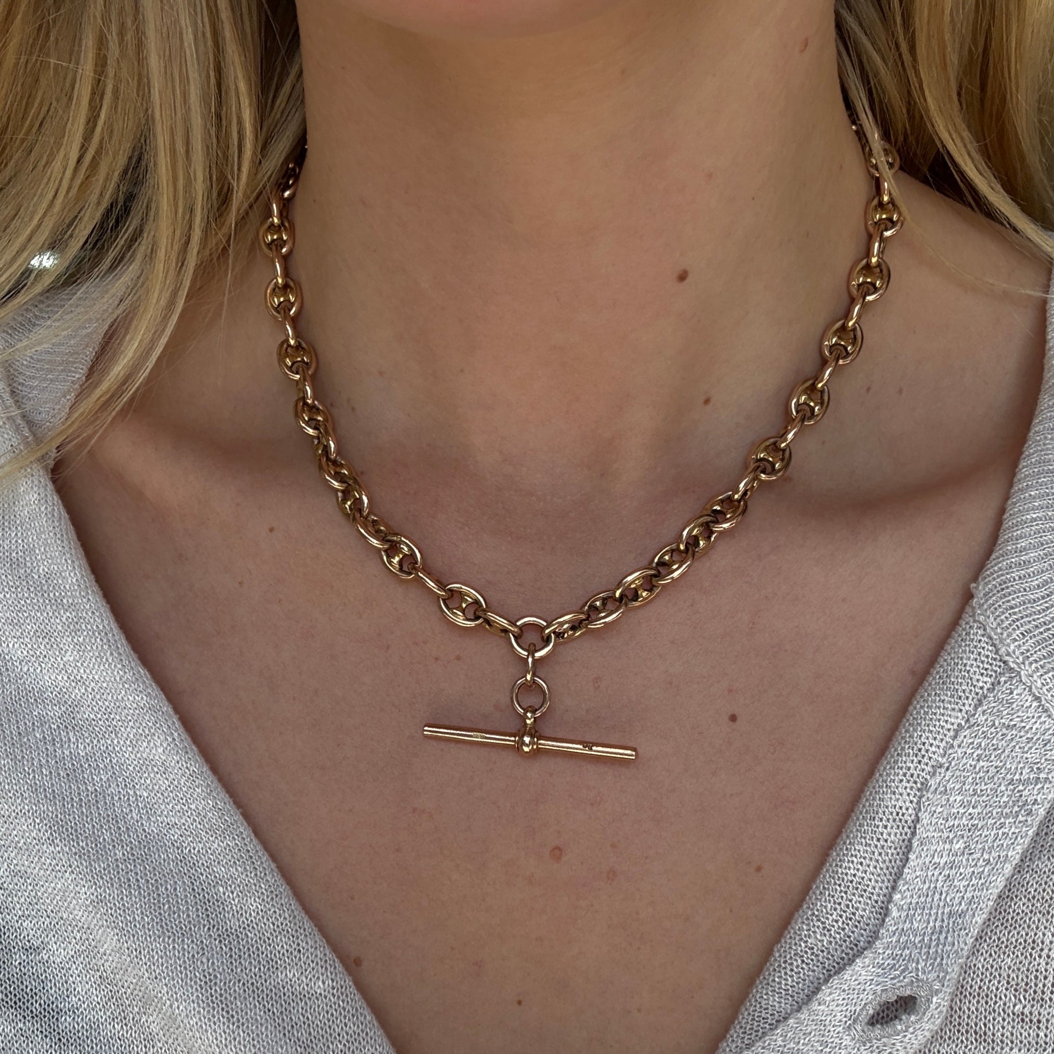 Victorian 9ct Gold Albert Chain-Charlotte Sayers Antique Jewellery