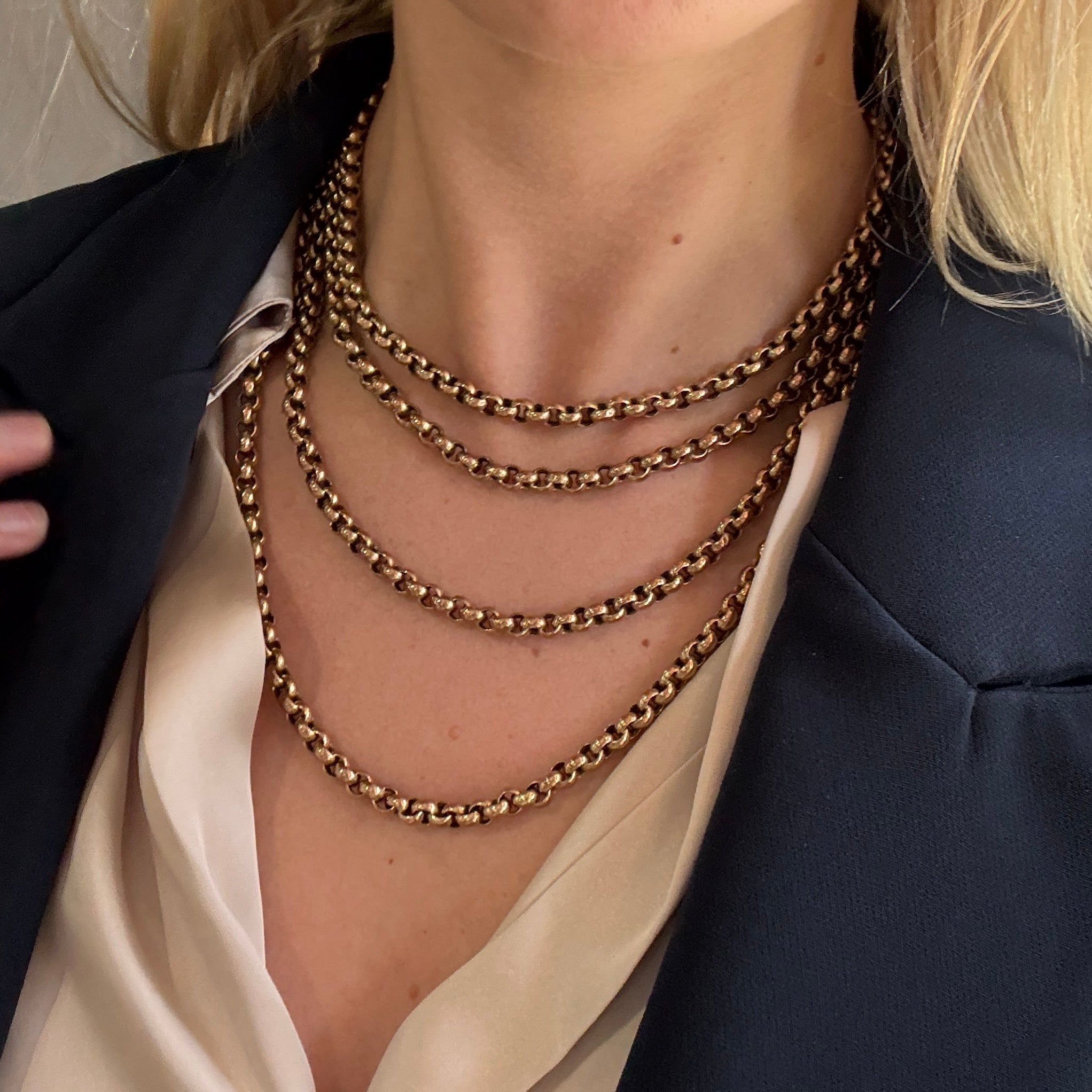 Victorian 9ct Guard Chain-Charlotte Sayers Antique Jewellery
