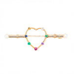 Victorian Acrostic 'Dearest' Heart Brooch-Charlotte Sayers Antique Jewellery