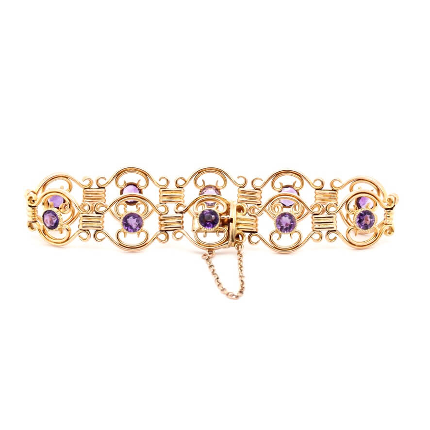 Victorian Amethyst Bracelet-Charlotte Sayers Antique Jewellery