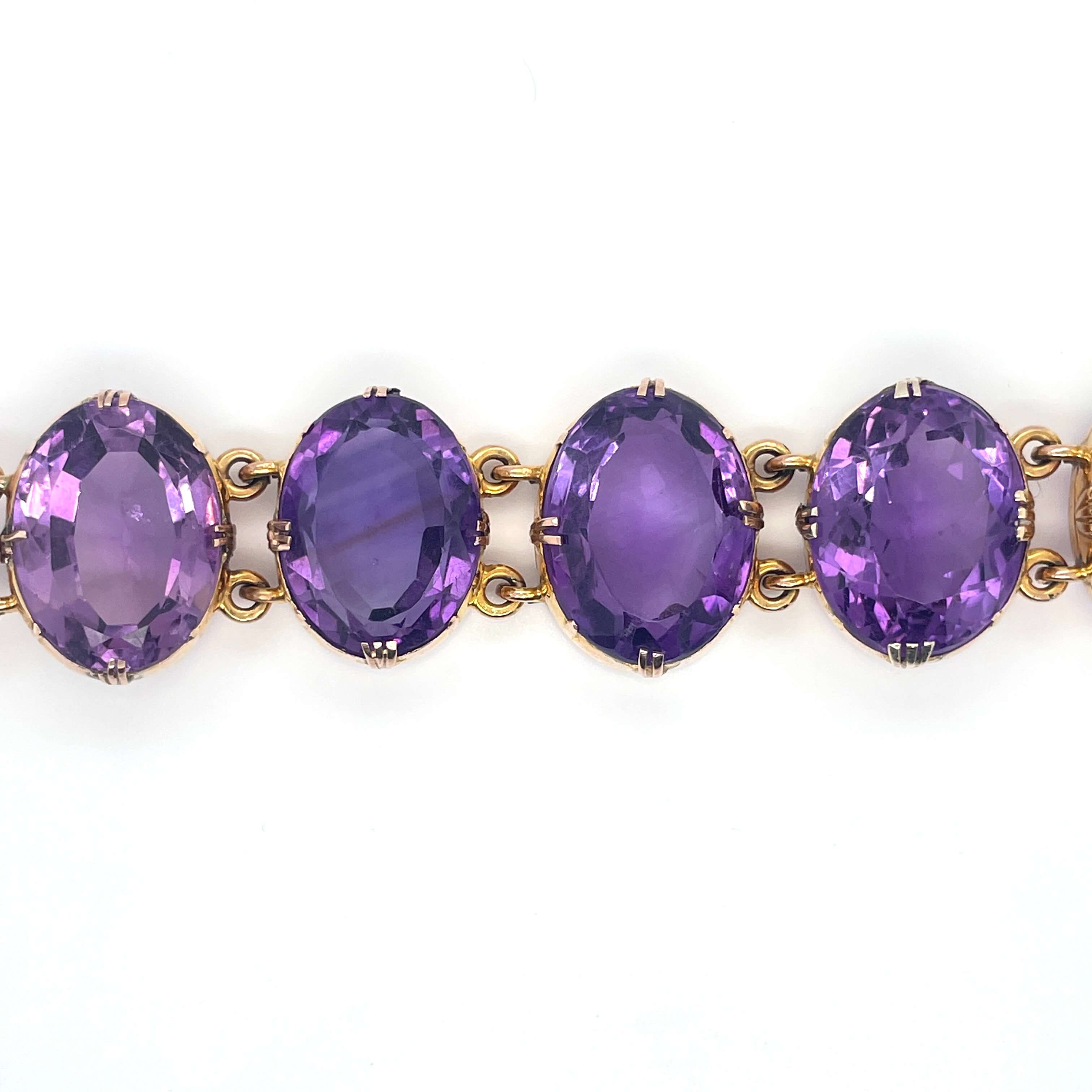 Victorian Amethyst Bracelet-Charlotte Sayers Antique Jewellery