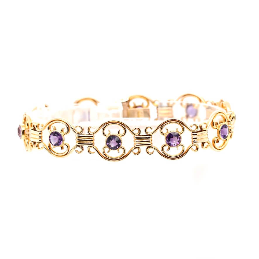 Victorian Amethyst Bracelet-Charlotte Sayers Antique Jewellery