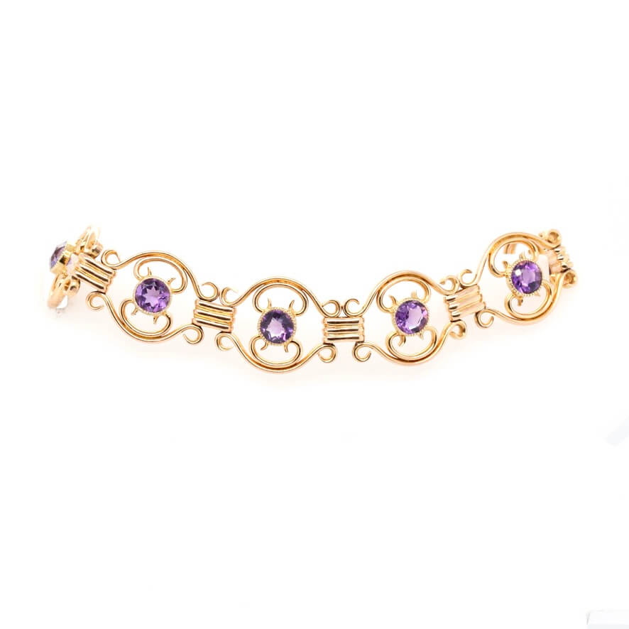 Victorian Amethyst Bracelet-Charlotte Sayers Antique Jewellery