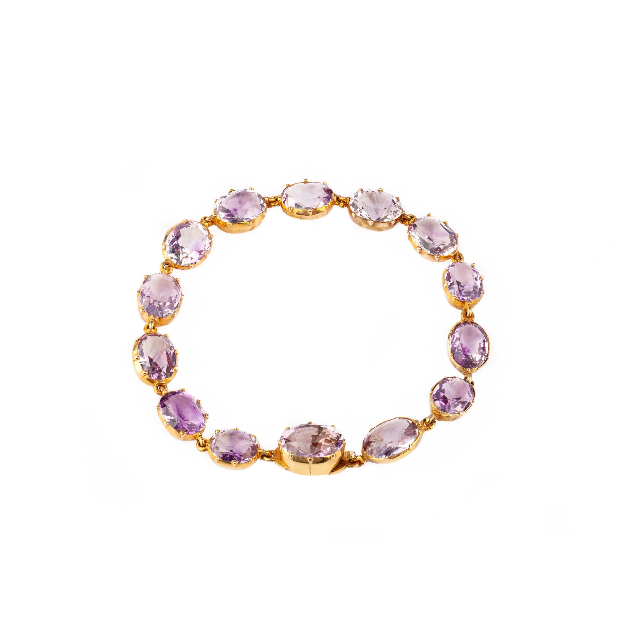 Victorian Amethyst Bracelet and Necklace-Charlotte Sayers Antique Jewellery