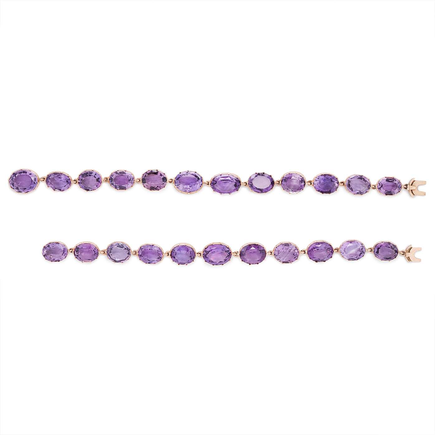 Victorian Amethyst Bracelets-Charlotte Sayers Antique Jewellery