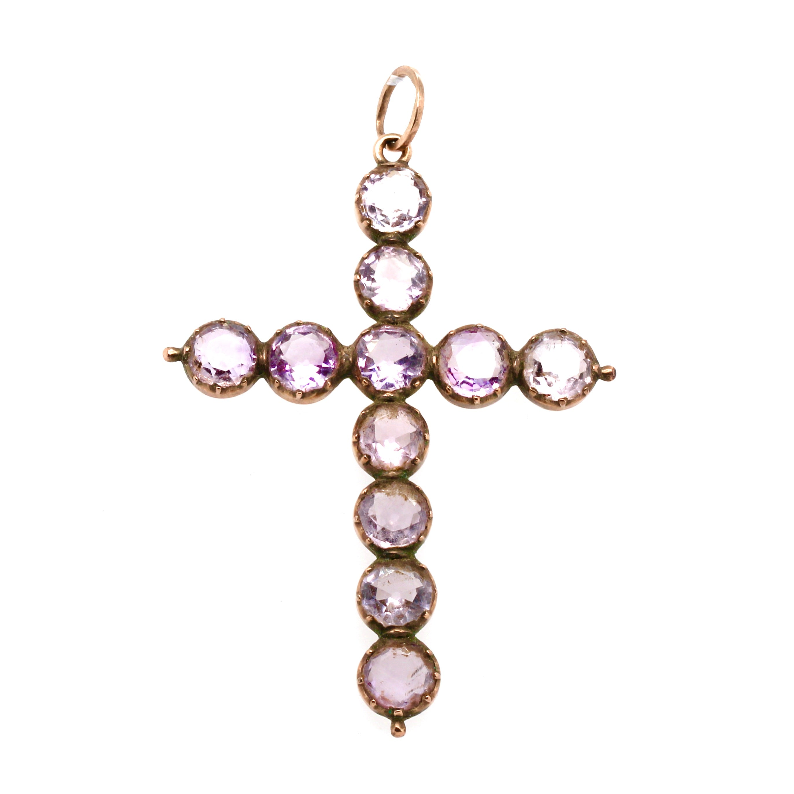 Victorian Amethyst Cross-Charlotte Sayers Antique Jewellery