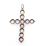 Victorian Amethyst Cross Pendant-Charlotte Sayers Antique Jewellery