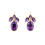 Victorian Amethyst Drop Earrings-Charlotte Sayers Antique Jewellery