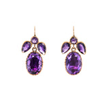 Victorian Amethyst Drop Earrings-Charlotte Sayers Antique Jewellery