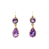 Victorian Amethyst Earrings-Charlotte Sayers Antique Jewellery