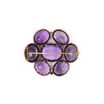 Victorian Amethyst Flower Brooch-Charlotte Sayers Antique Jewellery