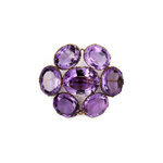 Victorian Amethyst Flower Brooch-Charlotte Sayers Antique Jewellery