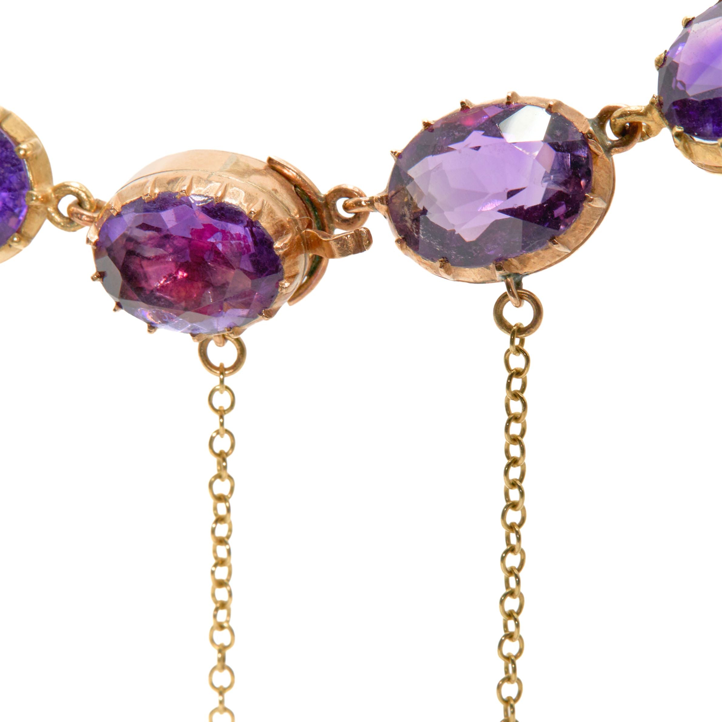 Victorian Amethyst Rivière-Charlotte Sayers Antique Jewellery