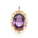 Victorian Amethyst and Pearl Pendant-Charlotte Sayers Antique Jewellery