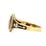 Victorian Anchor Mourning Ring-Charlotte Sayers Antique Jewellery