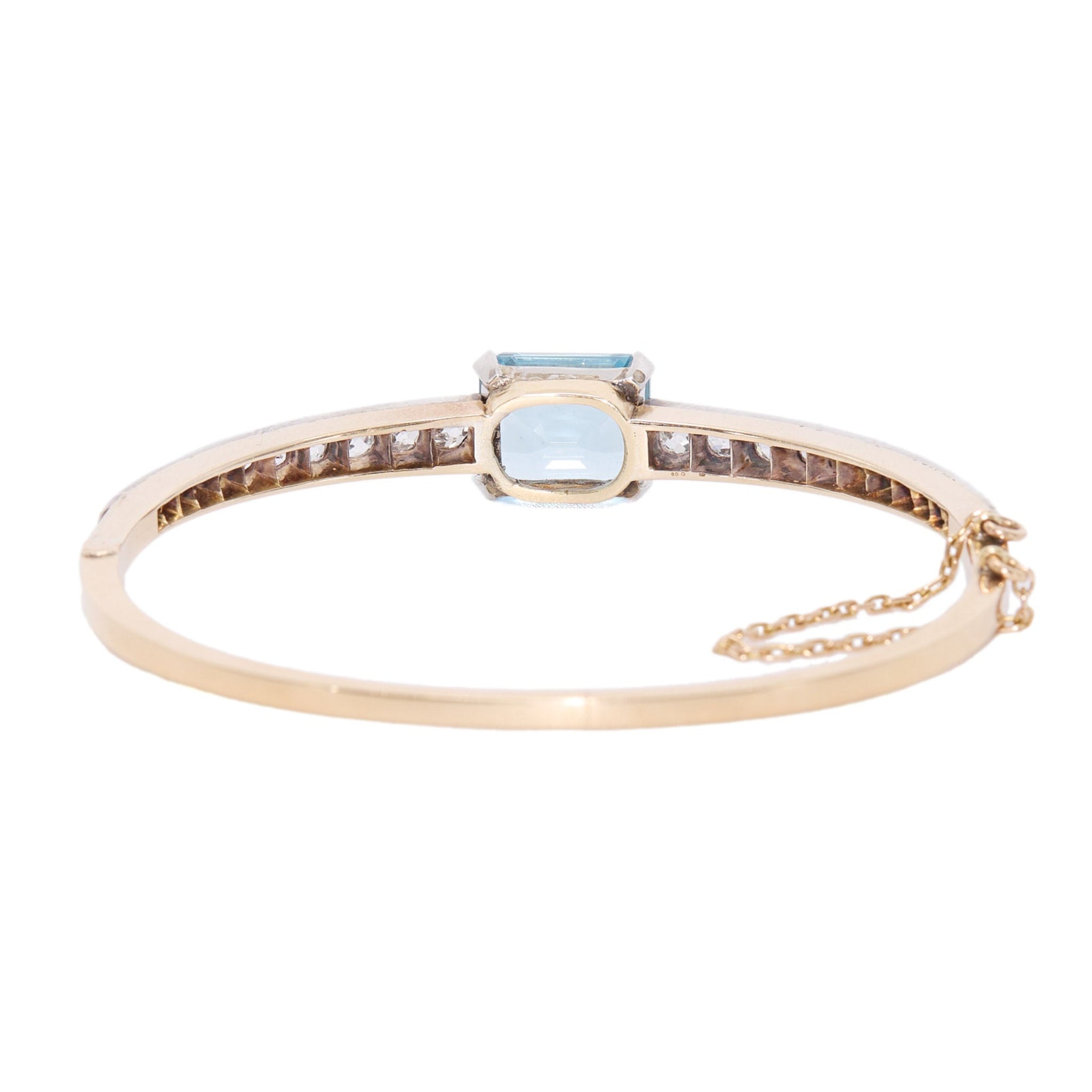 Victorian Aquamarine Bangle-Charlotte Sayers Antique Jewellery