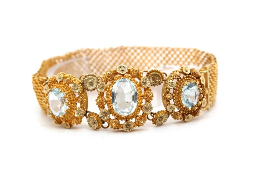 Victorian Aquamarine Bracelet-Charlotte Sayers Antique Jewellery