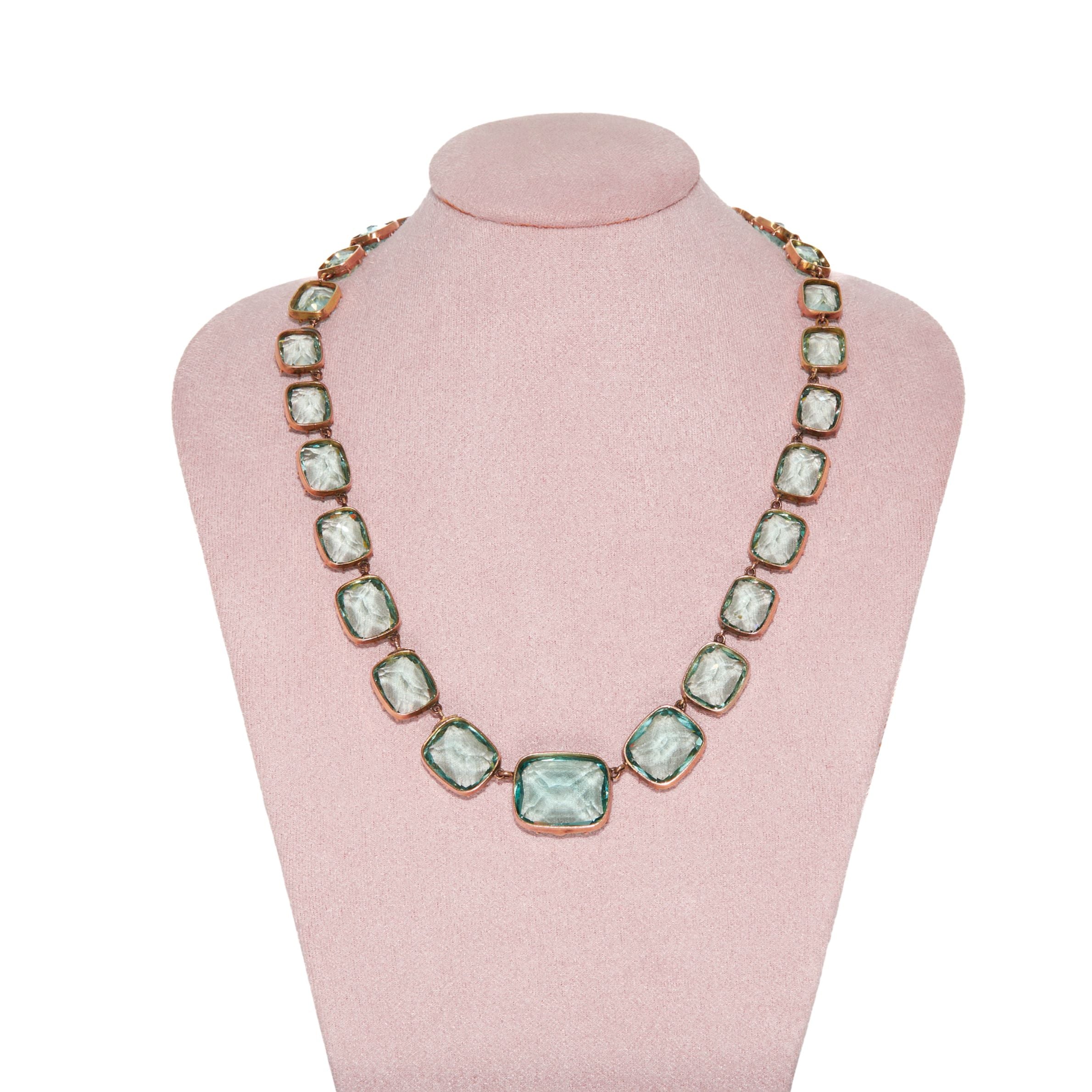 Victorian Aquamarine Paste Rivière-Charlotte Sayers Antique Jewellery