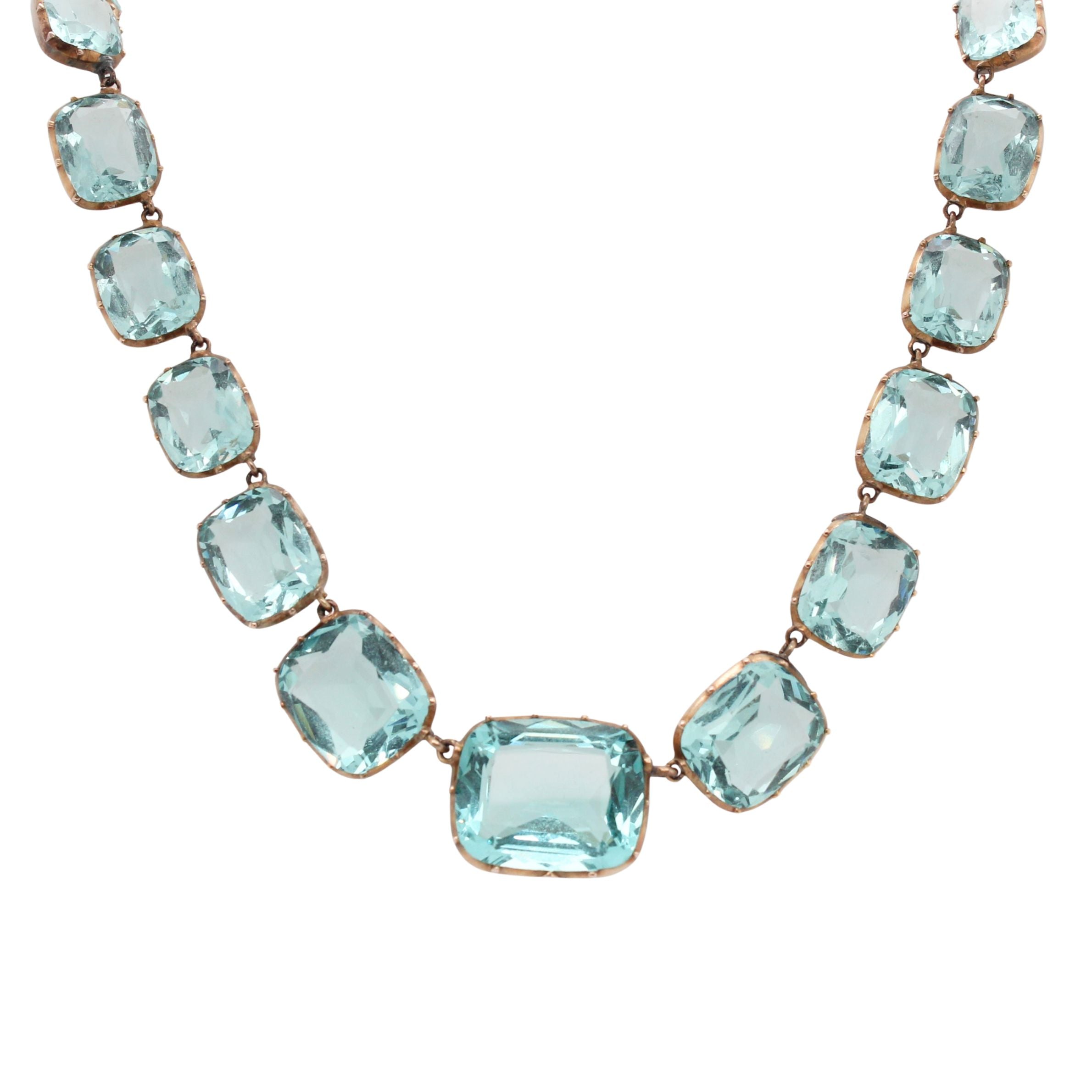 Victorian Aquamarine Paste Rivière-Charlotte Sayers Antique Jewellery