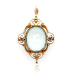 Victorian Aquamarine and Pearl Pendant-Charlotte Sayers Antique Jewellery