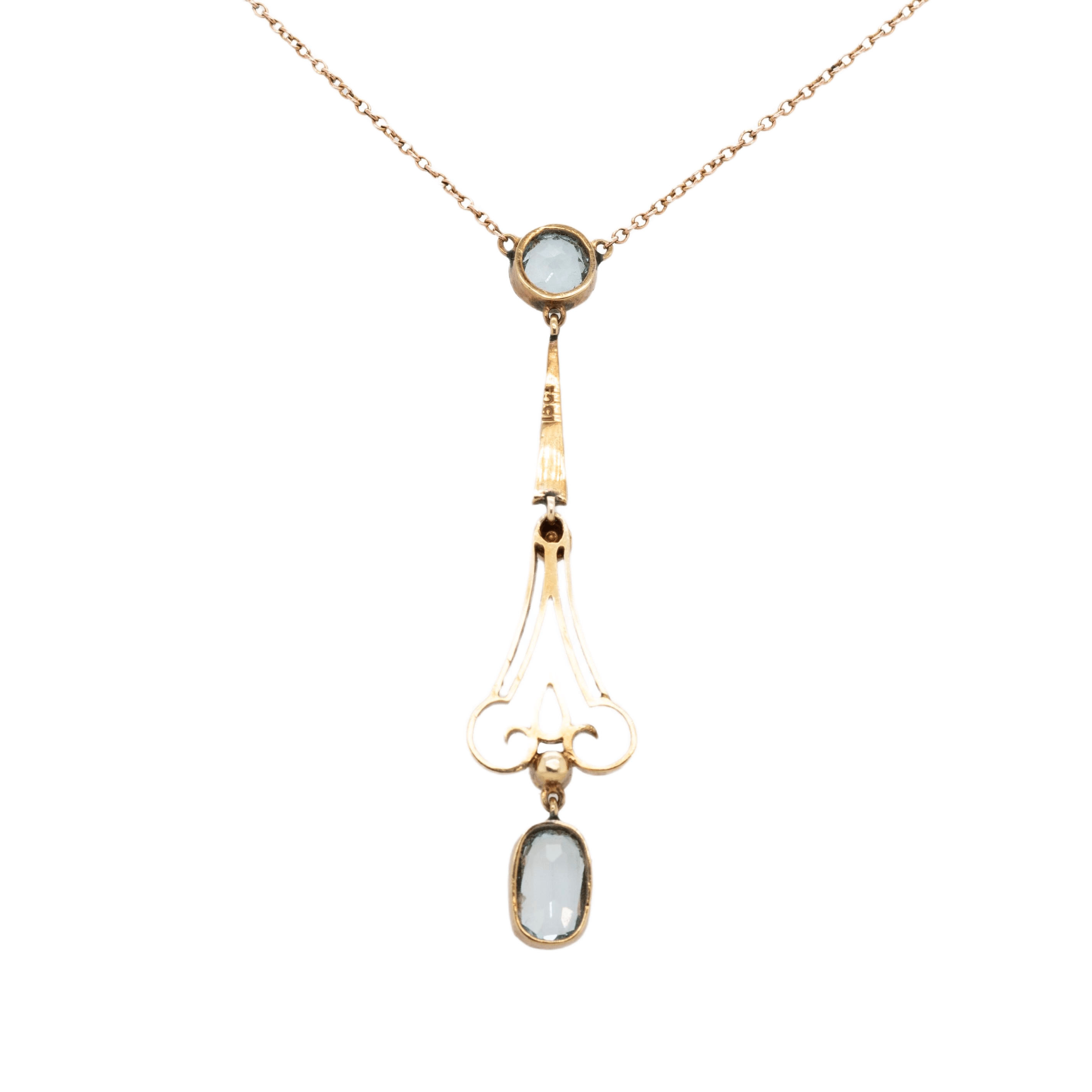 Victorian Aquamarine and Pearl Pendant-Charlotte Sayers Antique Jewellery