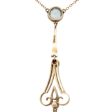 Victorian Aquamarine and Pearl Pendant-Charlotte Sayers Antique Jewellery