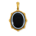 Victorian Banded Agate Pendant-Charlotte Sayers Antique Jewellery