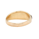 Victorian Banded Agate and Moonstone Gypsy Set Ring-Charlotte Sayers Antique Jewellery