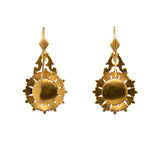 Victorian Banded Agate and Pearl Earrings-Charlotte Sayers Antique Jewellery