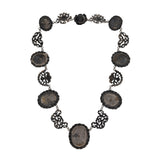 Victorian Berlin Iron Cameo Necklace-Charlotte Sayers Antique Jewellery