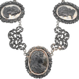 Victorian Berlin Iron Cameo Necklace-Charlotte Sayers Antique Jewellery