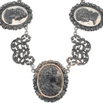 Victorian Berlin Iron Cameo Necklace-Charlotte Sayers Antique Jewellery