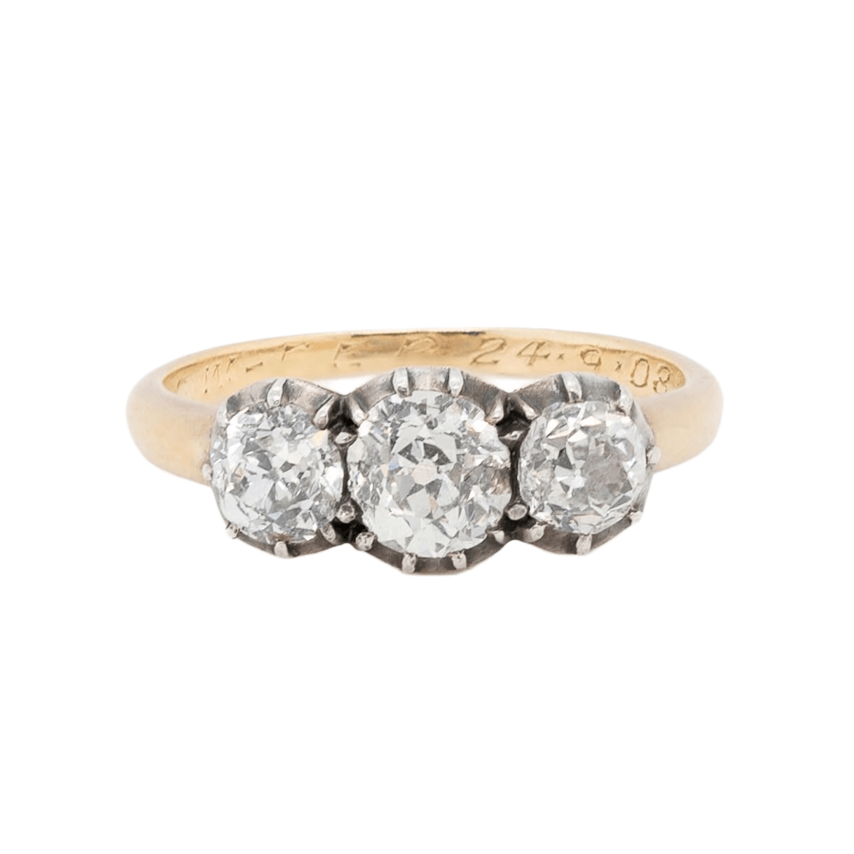 Victorian Bezel Set Old Cut Diamond Ring-Charlotte Sayers Antique Jewellery